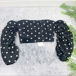 Cami NYC  Misha cropped shoulder polka dot silk top Photo 1