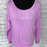 PINK - Victoria's Secret Pink scoopneck Longsleeve batwing top w/banded hem purple sz S women  Photo 0