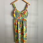 Jamie & Layla Tropical Floral Print Sleeveless Dress M Green Orange Purple Size M Photo 7