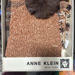 Anne Klein Warm Brown Knit Beanie with Pom Photo 0