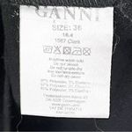 Ganni Clark Classic Black Bell Sleeves Hidden Back Zipper Dress, Size 4 Photo 3