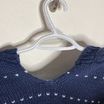 John + Jenn striped navy white combo cropped sweater hoodie size S Photo 57