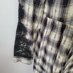ZARA  plaid lace contrast babydoll blouse size medium Photo 2