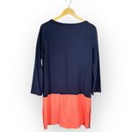 J.Crew  Women’s Size Medium Blue Coral Pink Color Block Long Sleeve Mini Dress Photo 2