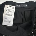 ZARA NWT  Mini Skirt Tiered Polka Dot Women S Black Side Zipper Interior Lining Photo 2