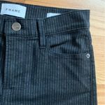 frame denim Frame Le High Skinny Black/Silver Striped Cropped Hetfield Jeans Size 26 Photo 4