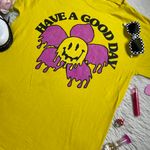 Hanes Y2k Have a Good day groovy melted smiley face flower short sleeve tee Photo 7