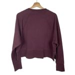 Nike Sweatshirt Womens Medium Burgundy Red Cropped Crewneck Pullover Oversized Photo 1