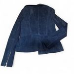 Ecru Navy Suede Jacket | Size XS Photo 4