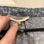 Entro  Antique Blue and White Floral Lace Trim Boho Top women’s size‎ Small Photo 3