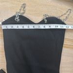 Reformation  Elegant cashmere Black Dress with Chain Straps NEW Photo 11