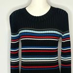 Parker Bruna Knit Long Sleeve Stripped Color Blocked Dress Womens Size Medium Photo 3