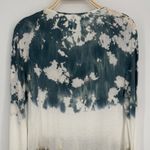 XCVI  Tie Dye Long Sleeve Top Size XL Blue White Brown V Neck Boho Casual Relaxed Photo 6