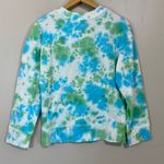 BP . Women’s Organic Cotton Tie Dye Crewneck Sweatshirt Blue & Green Size XXS NWT Photo 6