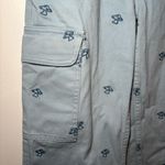 PacSun Womens XS Blue Baggy Carpenter Mushroom Novelty Cargo Pants Embroidered Photo 4