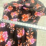 Tularosa  Santorini Maxi Dress Women's Med Black Pink Floral Sleeveless Halter Photo 10
