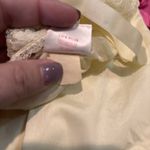 Vintage Sears Yellow Satin Full Slip Lace Trim Size 36 Adjustable Straps Photo 5