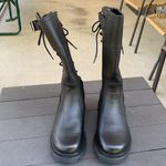 Milwaukee Black Leather Motorcycle Boots Size 8.5C Photo 1