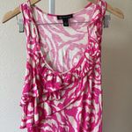 I.N.C cute pink floral mini ruffle rayon tank dress Size XL Photo 1
