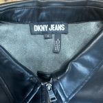 DKNY  Jeans Women's Zip-Front Faux-Leather Long-Sleeve Shirt Photo 6