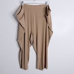 Susan Graver  Pet Liquid Knit Slim Leg Pull On Crop Pants Taupe NWOT Casual 4XP Photo 1