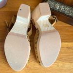 Free People 39 -  PASADENA TAN SUEDE WOODEN CLOG PLATFORM SANDALS Photo 4