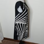BCBG Maxazria black & white abstract midi dress size Small Photo 4