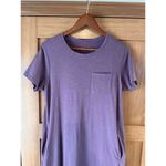 Pact  100% Organic Cotton Shirt Dress w/ Pocket Purple Women’s size Medium Photo 5