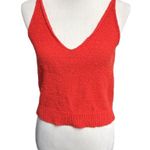 ZARA Knit Tank Top Cropped Sweater Blood Orange Size Medium Photo 3