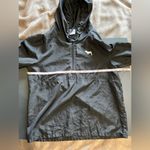 VICTORIA’S SECRET PINK Pullover Quarter Zip Hoodie Windbreaker Jacket Sz XS EUC Black Photo 5