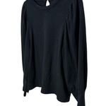 Madewell  Puff Sleeve Long Sleeve Sweater - Soft Black Size L Photo 1