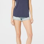 Abercrombie & Fitch NEW  Blue Embroidered Crewneck Short Sleeve Tee Shirt Size M Photo 0