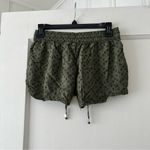 Old Navy ⭐️ Khaki Olive Green Black Printed Pull On Casual Lightweight Shorts XS Photo 3