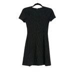 Theory Corset Tee Black Pinstripe Short Sleeve Fit and Flare Mini Dress 00 Photo 1