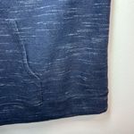 J. Jill Thermal Mock Neck Shirt Blue Cinched Hem Long Sleeves Kangaroo Pocket XL Photo 5