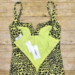 Likely NWT Constance Neon Yellow Leopard Print Bodycon Dress Photo 9