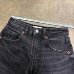 ZARA  faded vintage style black jean denim shorts Photo 3