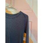 Free People  We The Free Thermal Waffle Knit Long Sleeve Top NWT Small Dark Blue Photo 1