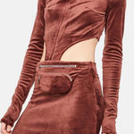 Velour Mini Dress With Fanny Pack Photo 0
