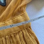 Cleobella Anthropologie  Amery Maxi Dress Embroidered Shear Slit - Mustard XS Photo 5