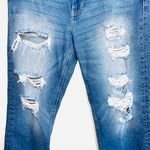 KanCan USA KanCan Medium Wash High Rise Ripped Cuffed Ankle Boyfriend Jeans Photo 3