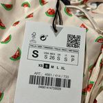 ZARA NWT   SATIN EFFECT CROP TOP Bloggers Fav Watermelon Print Tie Back Photo 8