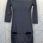 Reiss ‎ Gems Stripe Shift Ponti Dress in Navy Blue Photo 0