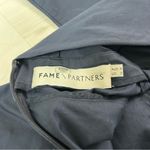 Fame and Partners  Navy Blue Mini Cocktail Dress Ruffle Layered Cotton Size Small Photo 6