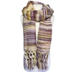 Free People NWT Women’s All Mine Neutral and Lilac Fringed Scarf Photo 2