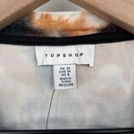 Topshop Tie Dye Cropped Sweatshirt Long Sleeve Crewneck Orange Black Size 6 Photo 2