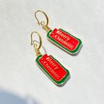 Handmade Simple chic retro vintage style “Merry Christmas” earrings✨ Photo 2