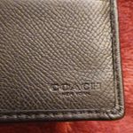 Coach Black Signature Flap Top Trifold IWallet Photo 8