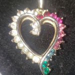 Source Unknown Vintage Y2K Jeweled Heart-shaped pendant Photo 0
