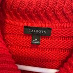 Talbots  Textured Polo Cardigan Red Size Medium Photo 3